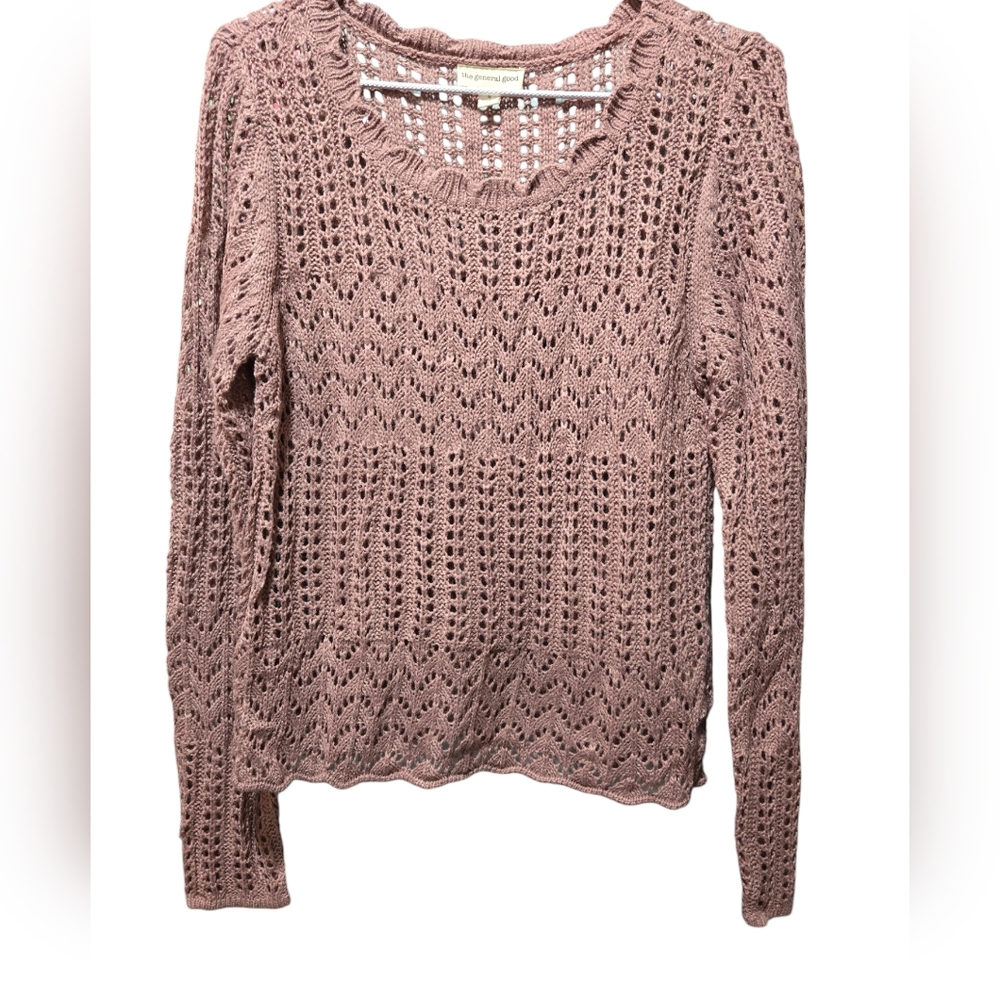 The General Good Dusty Rose S Knit Sweater